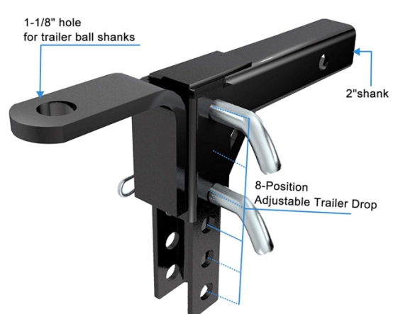 Adjustable Ball Mount Hitches